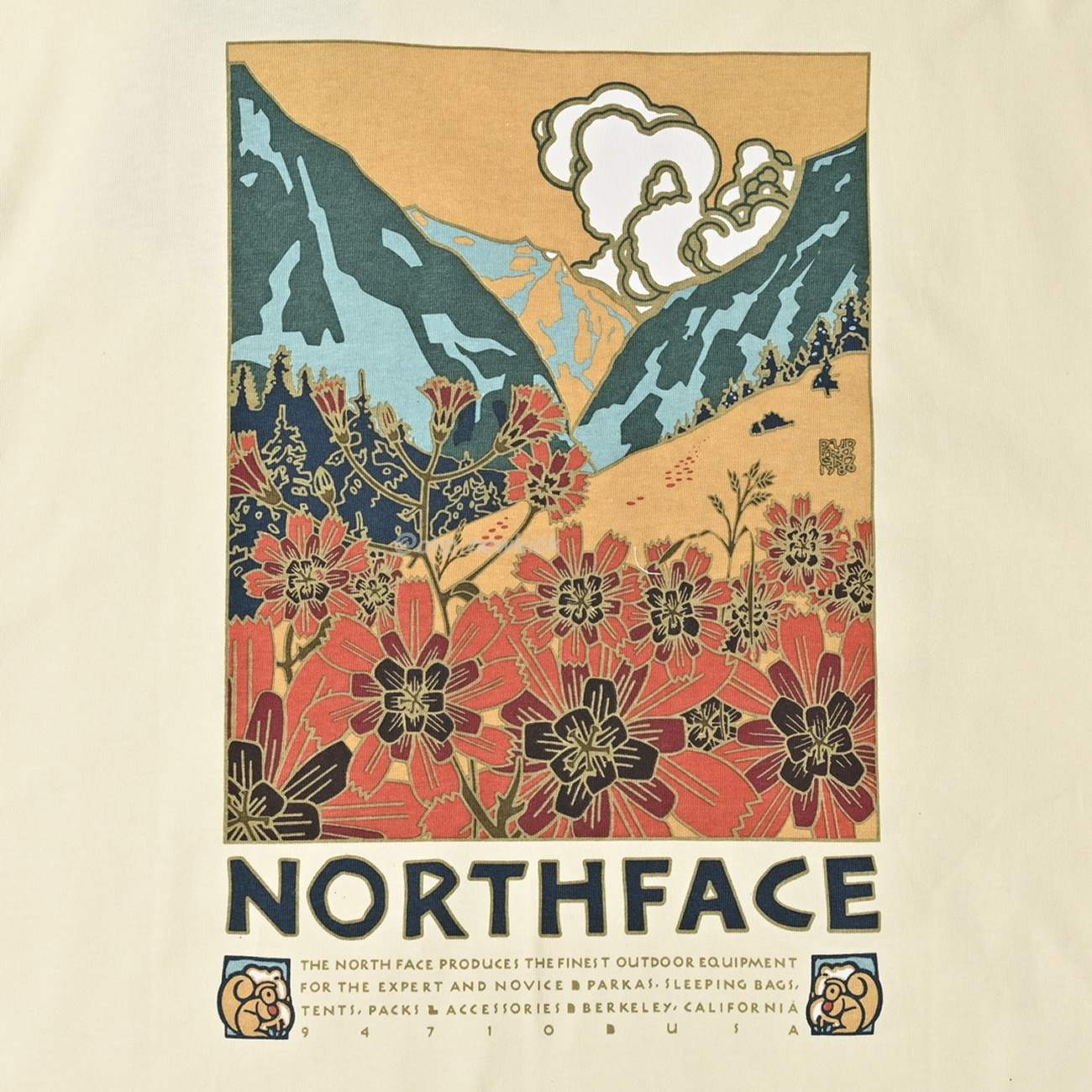 The North Face Tnf Landscape Pattern Short Sleeved T Shirt (2) - newkick.app